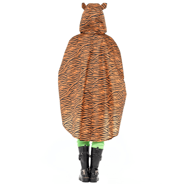 Smiffys Unisex Vuxen Tiger Tryck Party Poncho One Size Brun/Bl Brown/Black One Size