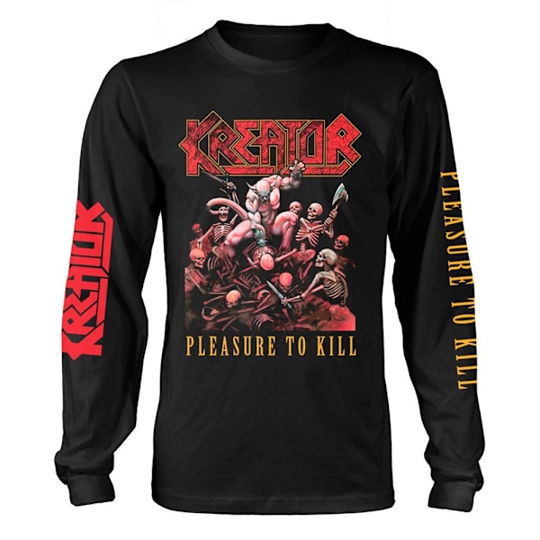 Kreator Unisex Adult Pleasure To Kill Långärmad T-shirt M Svart Black M