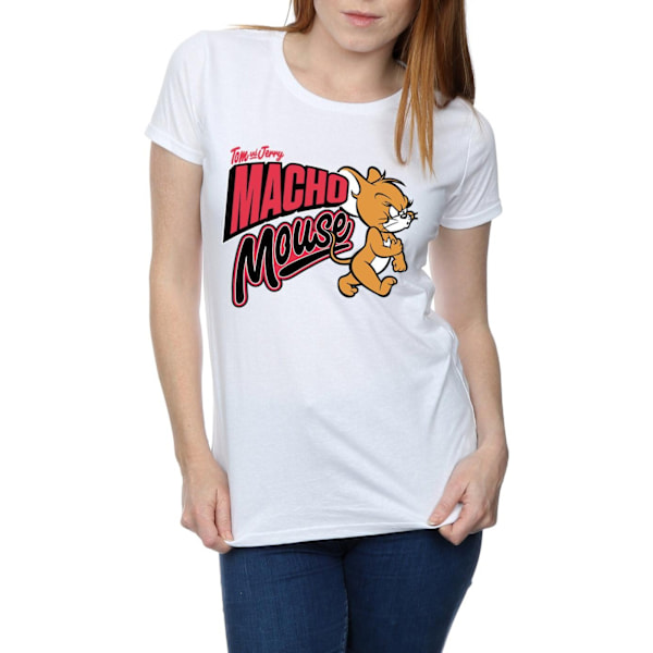 Tom And Jerry Dam/Dam Macho Mouse Bomull T-shirt M Vit White M