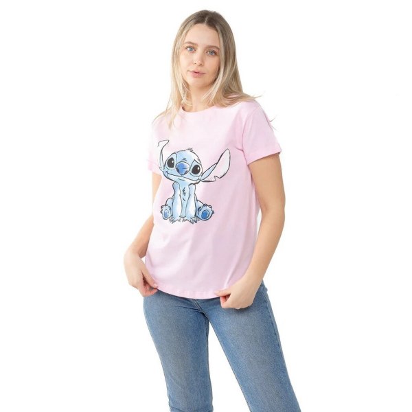 Lilo & Stitch Sketch T-shirt dam/dam M Ljusrosa/blå Light Pink/Blue M