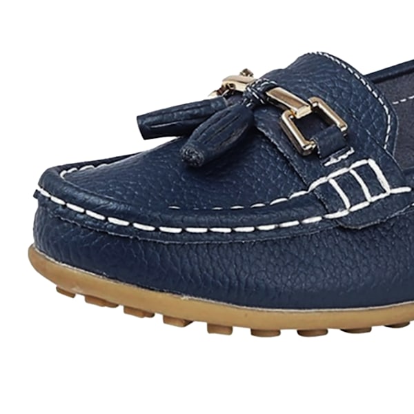 Boulevard Dam/Dam Action Läder Tassle Loafers 4 UK Marinblå Navy 4 UK