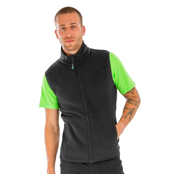 Result Äkta Återvunnen Herr Polarthermic Fleece Body Warmer L Black L