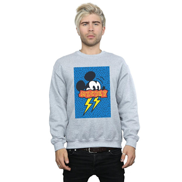 Disney Herr Mickey Mouse 90-talets Flash Sweatshirt XL Sports Grey Sports Grey XL