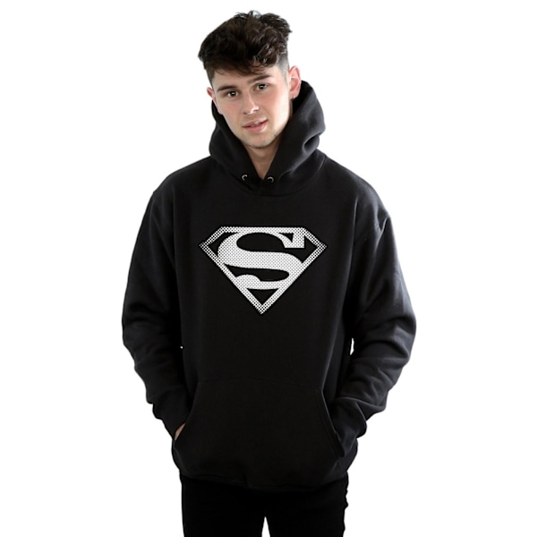 DC Comics Herr Superman Spot Logo Hoodie 3XL Svart Black 3XL