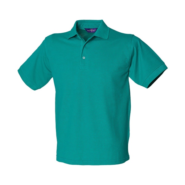 Henbury Herr Polycotton Tung Polotröja XXL Jade Jade XXL