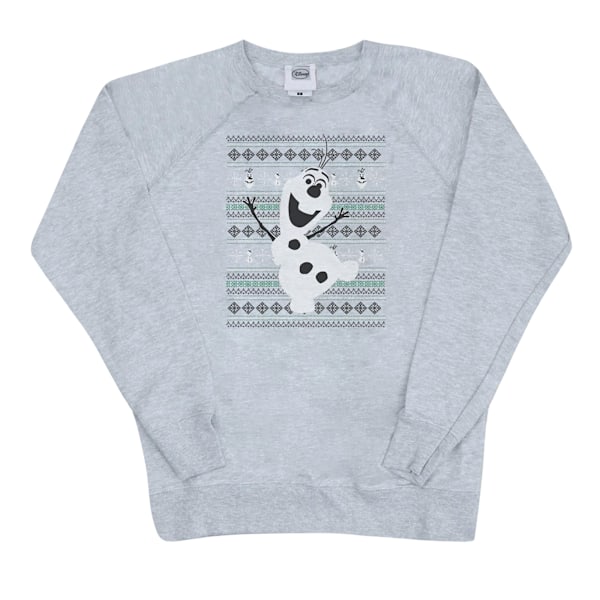 Disney Dam/Kvinnor Frozen Jul Olaf Dans Sweatshirt L H Heather Grey L