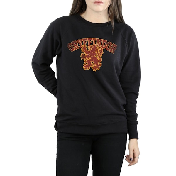 Harry Potter Dam/Kvinnor Gryffindor Sport Emblem Sweatshirt L Black L