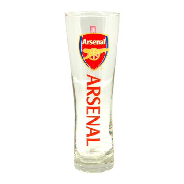 Arsenal FC Official Wordmark Football Crest Peroni Pint Glass O Clear One Size