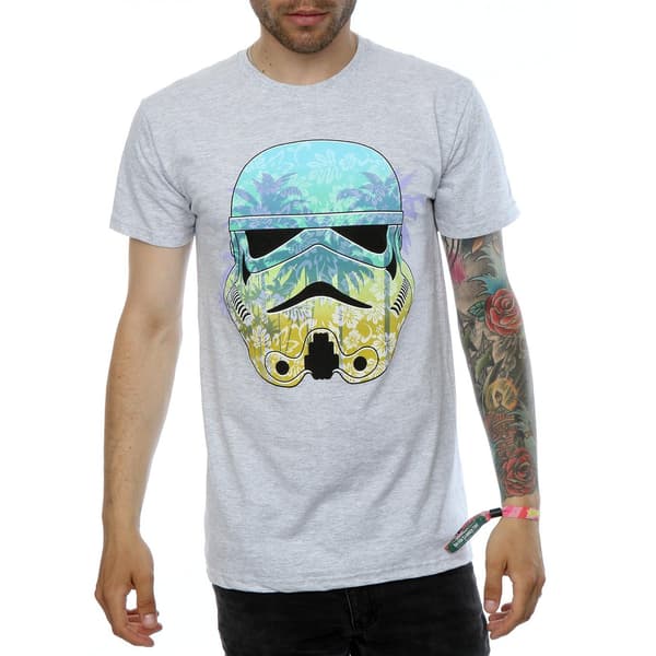 Star Wars Command Stormtrooper Hawaiian Heather T-shirt L Heather Grey L