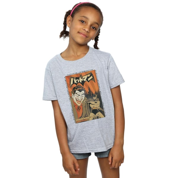 DC Comics Girls The Joker Cover Bomull T-shirt 5-6 år Sport Sports Grey 5-6 Years