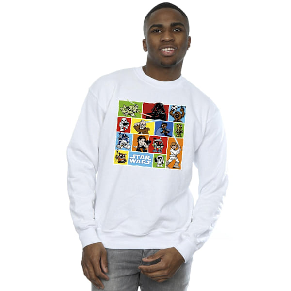 Star Wars Comic Drawing Montage Sweatshirt M Vit White M