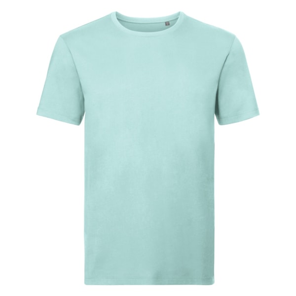 Russell Mens Authentic Pure Organic T-Shirt XS Aqua Aqua XS