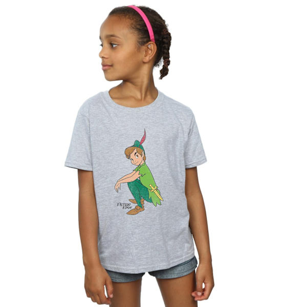 Peter Pan Girls Classic Cotton T-Shirt 9-11 år Sports Grey Sports Grey 9-11 Years