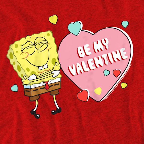SvampBob Fyrkant Unisex Vuxen Be My Valentine T-Shirt XXL Red XXL