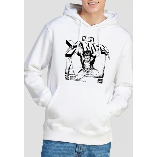 Marvel Herr X-Men Wolverine Jump Hoodie S Vit White S
