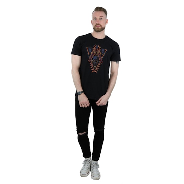 Marvel Mens Black Panther Tribal Heads T-Shirt M Svart Black M