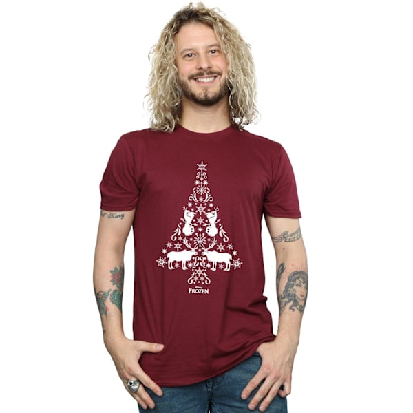 Disney herr Frozen julgran T-shirt L Bourgogne Burgundy L