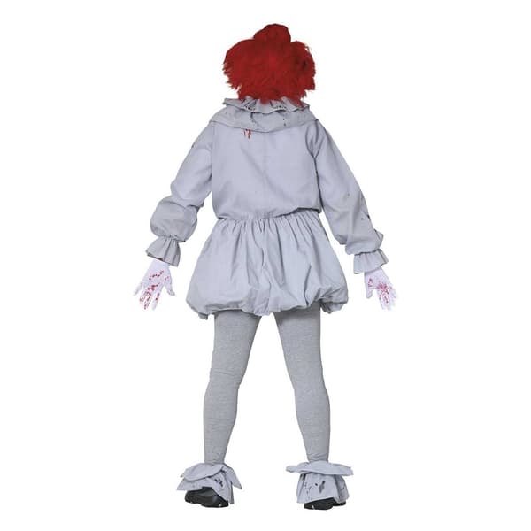 Fiestas Guirca Killer Clown Kostymset för män L Grå/Röd Grey/Red L