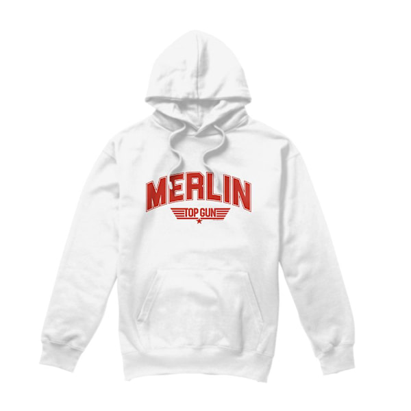Top Gun Herr Merlin Varsity Hoodie M Vit White M