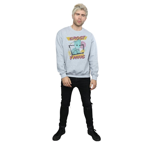 Marvel Mens Guardians Of The Galaxy Vol. 2 Groot Thing Sweatshirt XXL Sports Grey Sports Grey XXL