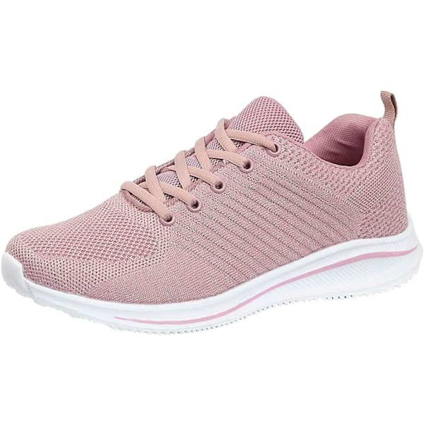 Cipriata Dam/Dam Leona Lättvikt Minnesskum Tränare 4 Rose Pink Sparkle 4 UK