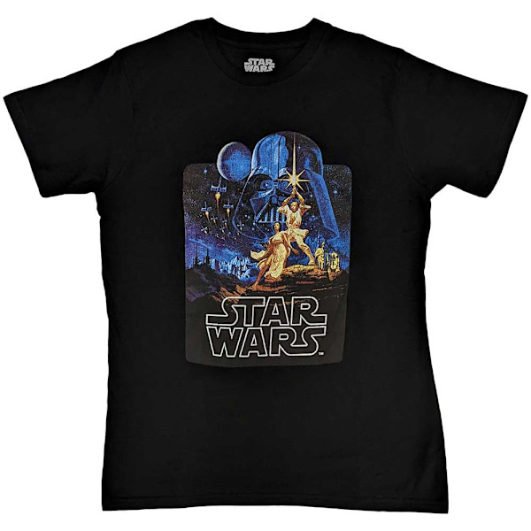 Star Wars: A New Hope Unisex Vuxen Poster Bomull T-shirt L Svart Black L