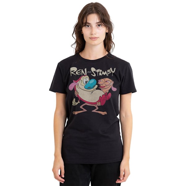 Ren & Stimpy Unisex Vuxen Two Of A Kind T-Shirt L Svart Black L