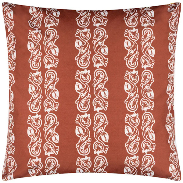 Paoletti Kalindi Stripe Outdoor Cushion Cover 55cm x 55cm Terra Terracotta 55cm x 55cm
