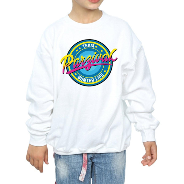 Ready Player One Girls Team Parzival Sweatshirt 7-8 år Vit White 7-8 Years