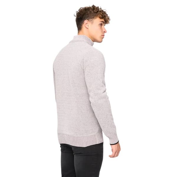 Bewley & Ritch Gladstone Stickad Tröja med Trattkrage för Män L Grey L