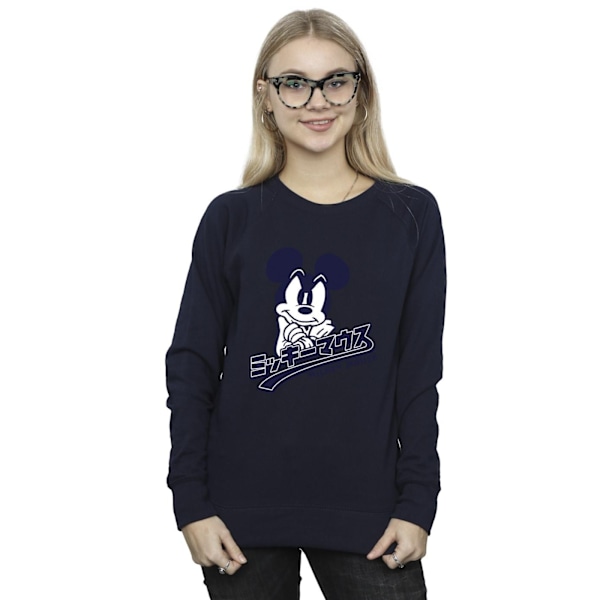 Disney Dam/Kvinnor Mickey Mouse Japansk Sweatshirt L Marinblå Navy Blue L