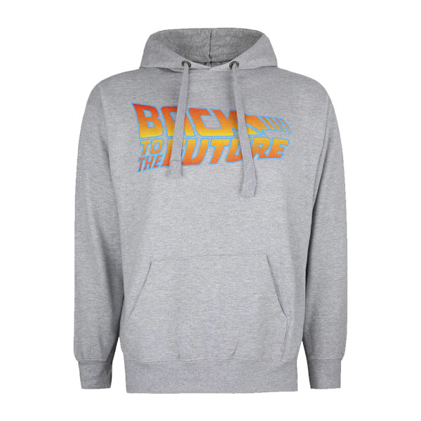 Tillbaka till framtiden Herrar Logotyp Hoodie S Grå Grey S