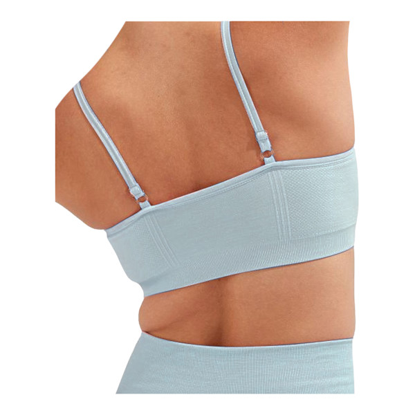 TriDri Dam/Kvinnor Melange Seamless 3D Sport-BH L Sky Blue Sky Blue L