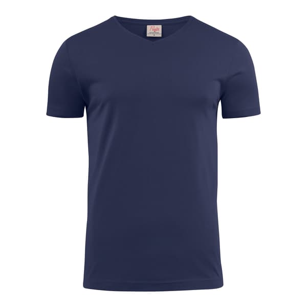 Printer Herr V-ringad T-shirt L Marinblå Navy L