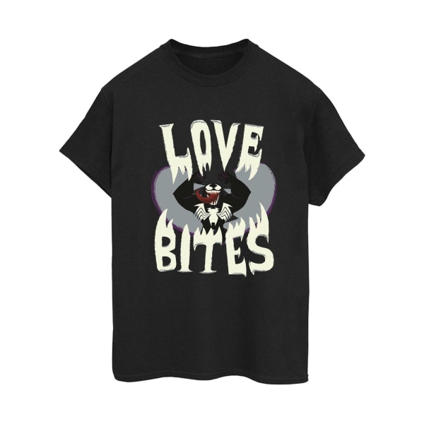 Marvel Womens/Ladies Venom Love Bites Cotton Boyfriend T-shirt Black L