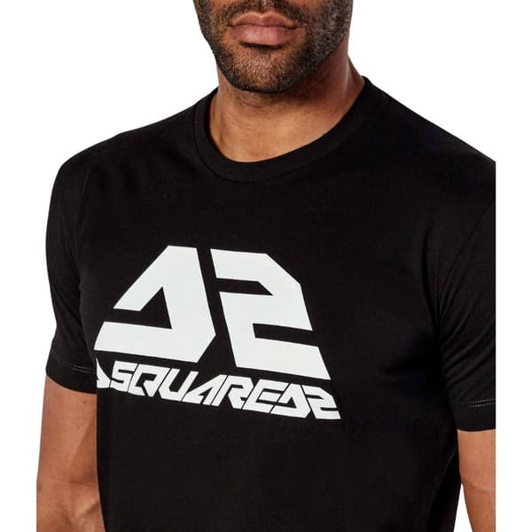 DSquared2 Herr T-shirt med djärv logotyp Cool Fit M Svart Black M