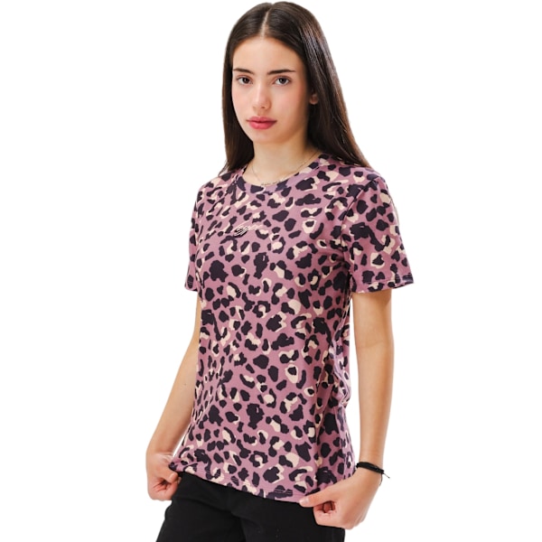 Hype Girls Tonal Leopard Print T-Shirt 13 år Lila/Svart/Crème Purple/Black/Cream 13 Years