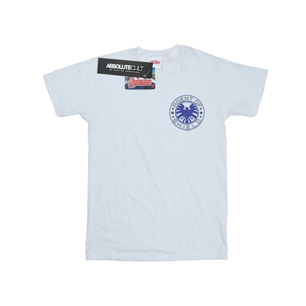Marvel Mens Agents Of SHIELD Brösttryck T-shirt 4XL Vit White 4XL