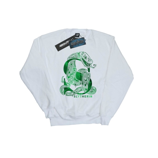 Harry Potter Dam/Dam Slytherin Snake Sweatshirt S Vit White S