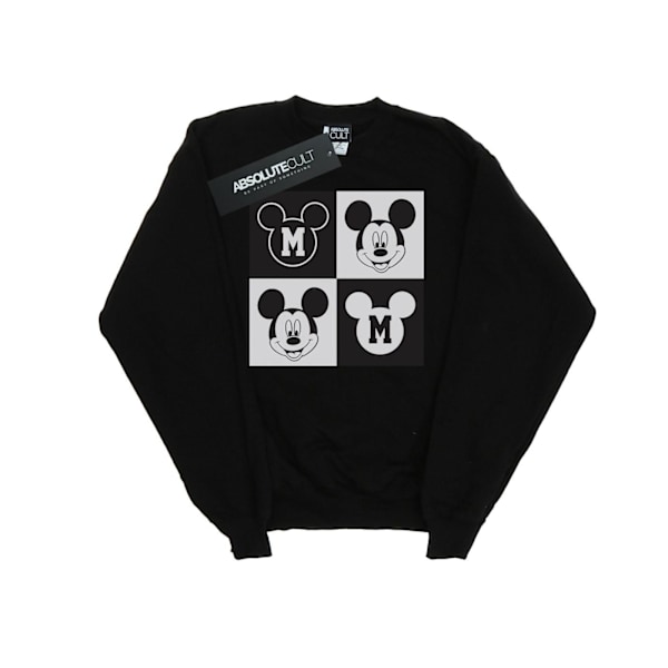 Disney Girls Mickey Mouse Smiling Squares Sweatshirt 5-6 år Black 5-6 Years