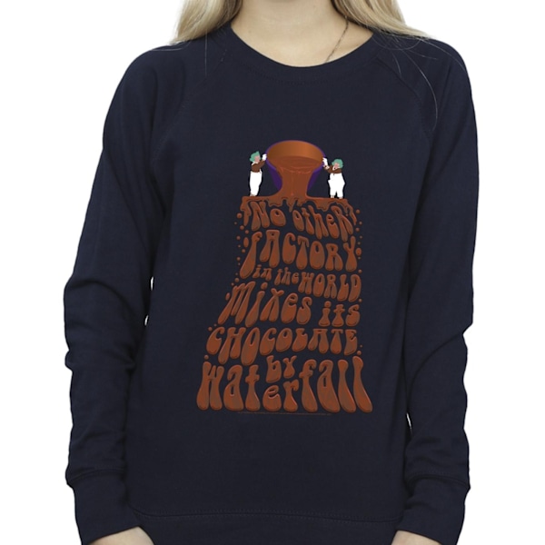 Willy Wonka Dam/Damer Choklad Vattenfall Sweatshirt 3XL Marinblå Navy Blue 3XL