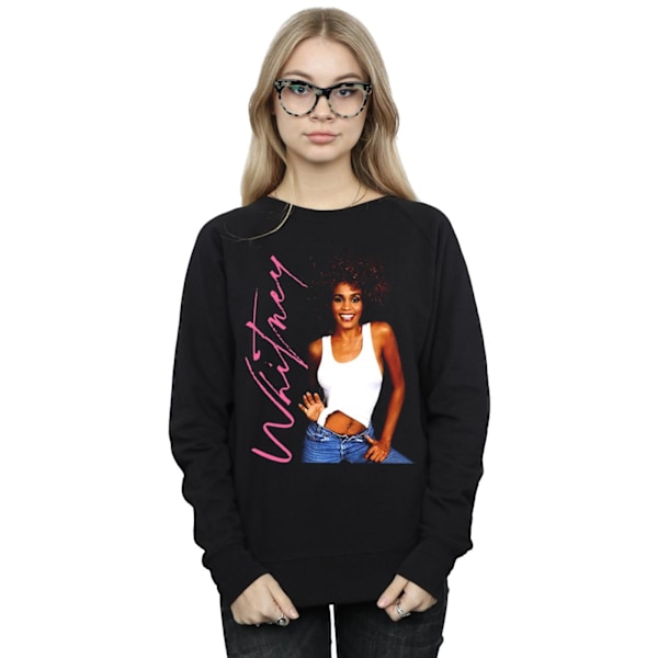 Whitney Houston Dam/Kvinnor Whitney Smile Sweatshirt S Svart Black S