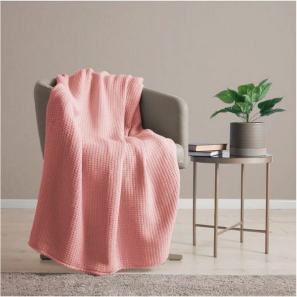 Belledorm Luxury Waffle Throw One Size Coral Coral One Size