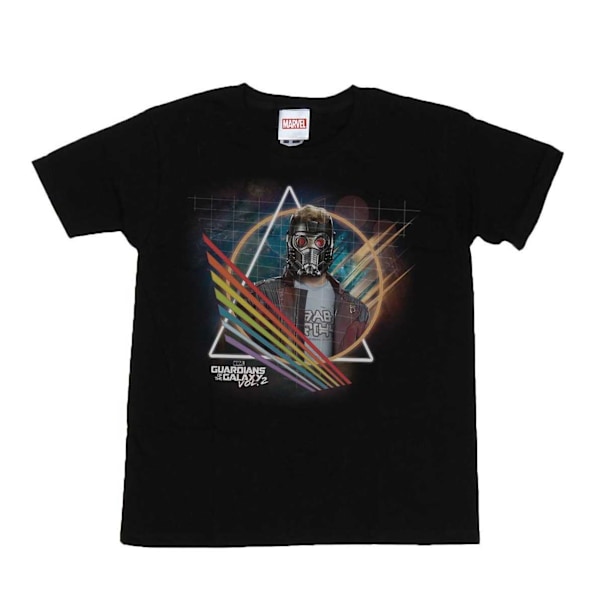 Marvel Boys Guardians Of The Galaxy Neon Star Lord Maskerad T-shirt Black 12-13 Years