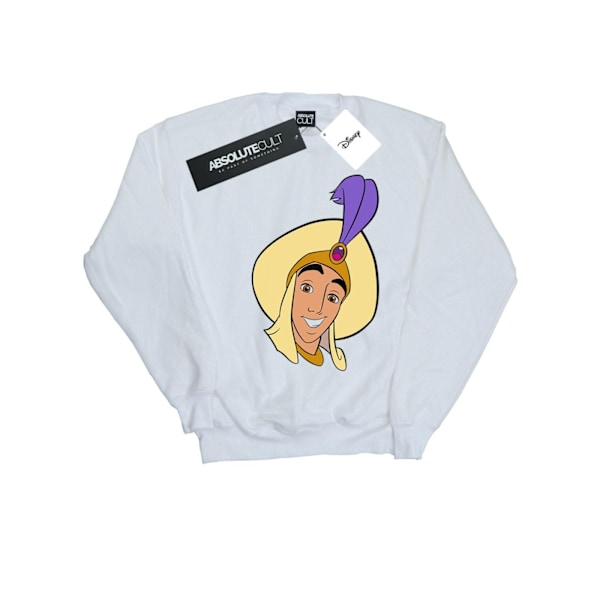 Disney Herr Aladdin Prince Ali Ansikte Sweatshirt XXL Vit White XXL