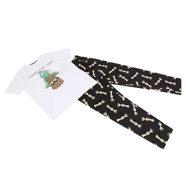 Piggy Boys One Of Us Zombie Pyjamas Set 5-6 år Vit/Svart White/Black 5-6 Years