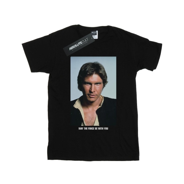 Star Wars Girls Han Solo May The Force Cotton T-Shirt 9-11 år Black 9-11 Years