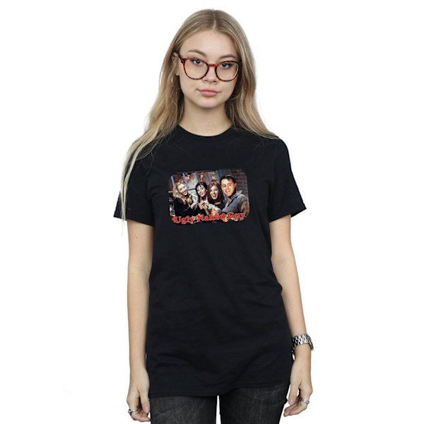 Friends Dam/Damer Fula Nakna Kille Bomull Boyfriend T-Shirt 3 Black 3XL