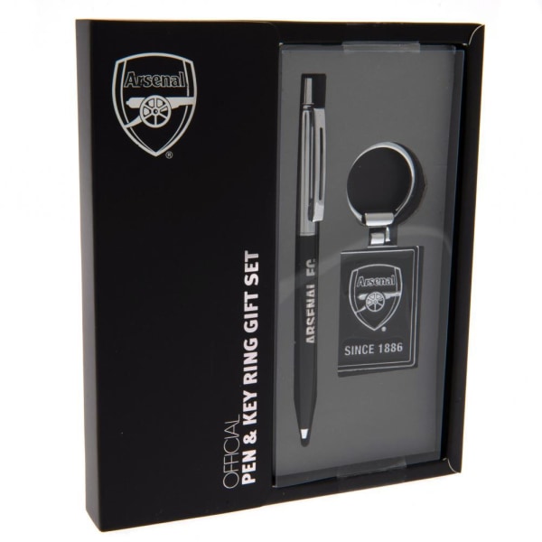 Arsenal FC Penna och nyckelring Set One Size Svart/Silver Black/Silver One Size