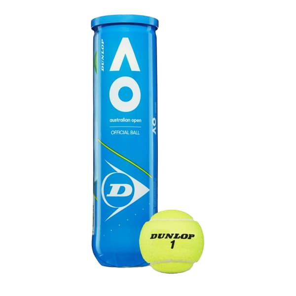Dunlop Australian Open Tennisbollar (4-pack) En Storlek Gul Yellow One Size